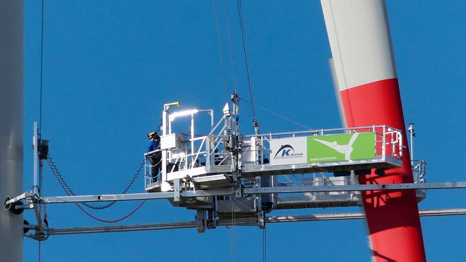 TÜV Rheinland hat die neue Befahranlage K-BP-4 im März 2020 bei einem Windpark in Paderborn zertifiziert.