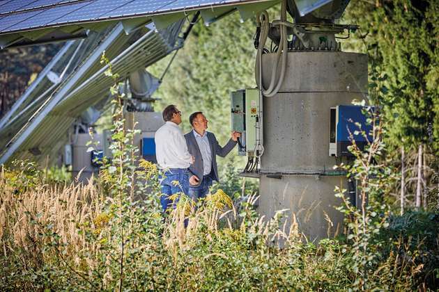 Jeder der Photovoltaiktracker hat eine Leistung von 35 Kilowatt.