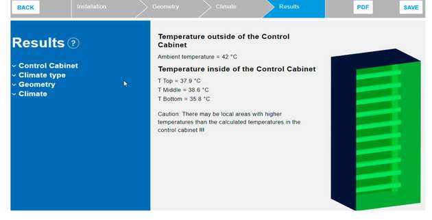Ergebnisseite der AirTEMP-Temperaturanalyse.