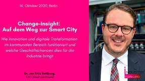 Dr. Jan Fritz Rettberg, CIO der Stadt Dortmund, ist Speaker auf dem INDUSTRY.forward Summit 2020.