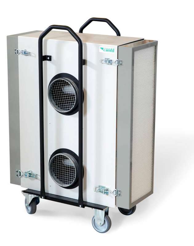 Auch der Luftreiniger CC 2000 verfügt über H14-Filter. Es gibt ihn in mobiler, Wand- oder Deckenausführung.
