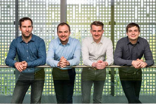 Das Team von MicroPack3D (v.l.n.r.): Andreas Krause, Sebastian Lüngen, Friedrich Hanzsch und Tobias Tiedje.