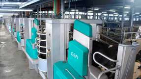Die automatische Anlage kann eine Herde von bis zu 800 Milchkühen melken. Das Tierwohl soll dabei nicht zu kurz kommen.