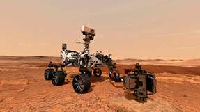 So soll es aussehen, wenn der Perseverance Rover eine Probe auf dem Mars entnimmt.