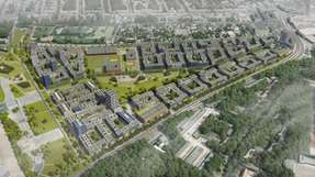 Das Berlin TXL Schumacher-Quartier in der Vogelperspektive.