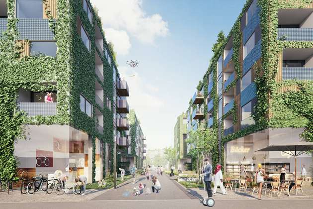 Die Schumacher-Quartier-Quartiersstraße.