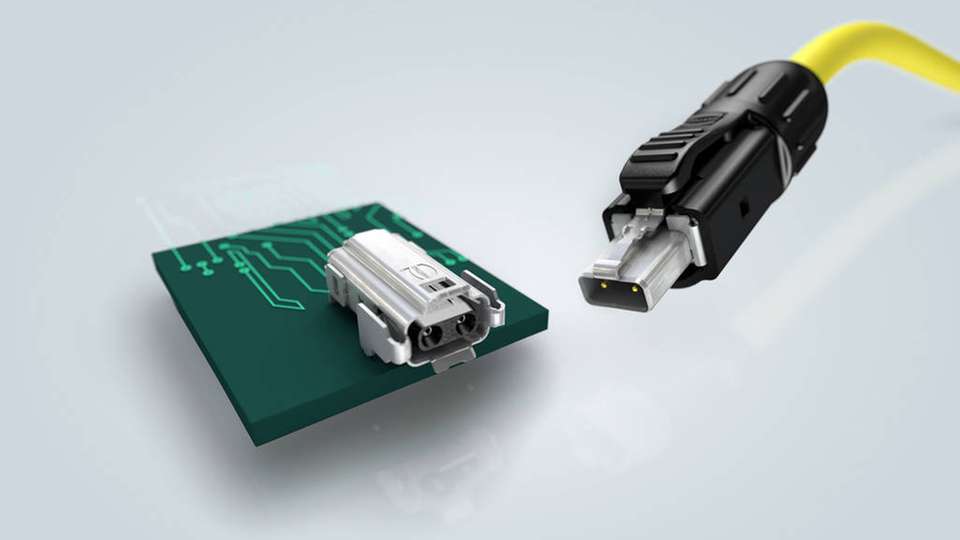 RS hat die T1-Single-Pair-Ethernet (SPE)-Steckverbinder von Harting ins Sortiment aufgenommen.