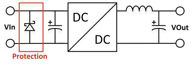 DC/DC-Schaltregler mit Überspannungsschutzelement