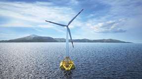 In Nordspanien testet RWE das SATH-Konzept. Der katamaran-ähnliche Schwimmkörper trägt im Prototyp eine 2-MW-Windturbine.