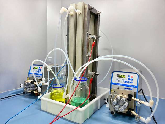 Das Fraunhofer IKTS entwickelt für das Forschungsvorhaben kombinierte Elektrodialyse- und Elektrolyseverfahren, die Gruben- und Bergbauwässer aufbereiten.