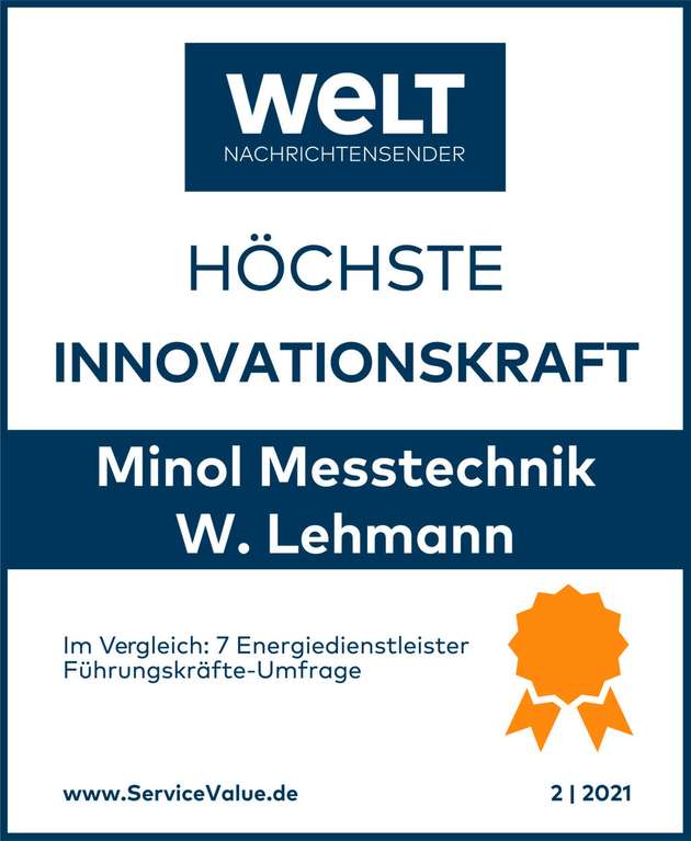 Ausgezeichnet: Minol führt das Ranking der Energiedienstleister in der Welt-Studie „Innovationskraft“ an.