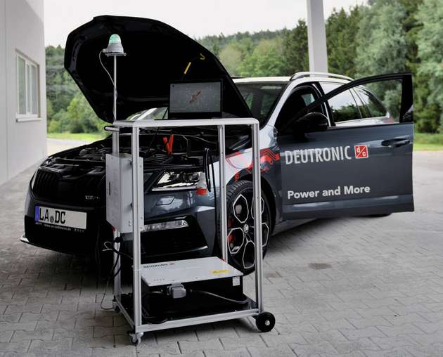 Mit einem entsprechenden Ladewagen wird der D-IBM2900 zu einem mobilen Energiespender.