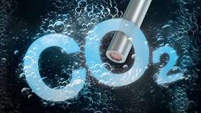 Kohlenstoffdioxid optisch messen: CO2-Moleküle diffundieren durch eine gasdurchlässige Membran an der Sensorspitze des CO2ntrol.