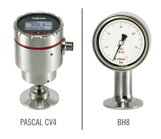 Ein Pascal-CV4110-Druckmessumformer und ein BH8-Druckmessgerät