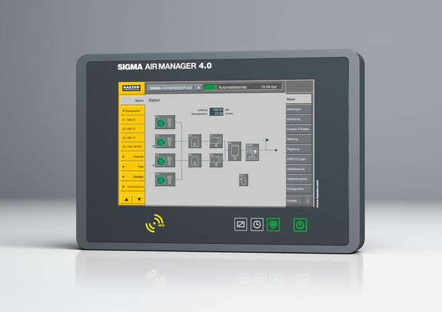 Mit dem Sigma Air Manager 4.0 lassen sich alle Komponenten einer Druckluftstation überwachen und steuern.