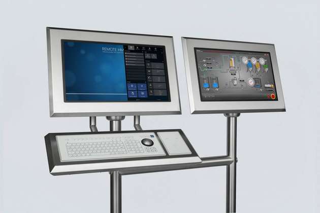 Die neue HMI-Firmware von R.  Stahl unterstützt den Multi-Monitor-Betrieb bei voller Touchfunktionalität.