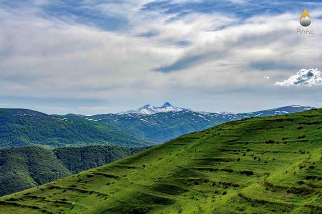 Im Pambak-Gebirge nordöstlich von Jerewan, wo das Rare-Mineralwasser entspringt, erreichen die Berge eine Höhe von bis zu 3.100 m.