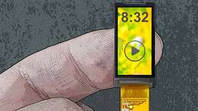 Das kompakte Farbdisplay kann in Wearables und Messsonden zum Einsatz kommen.