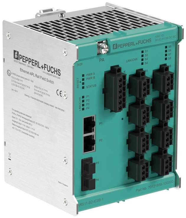 Der erste Switch für Ethernet-APL von FieldConnex ist wählbar mit acht, 16 oder 24 Kanälen; er ist zugelassen für Betrieb in Zone 2.