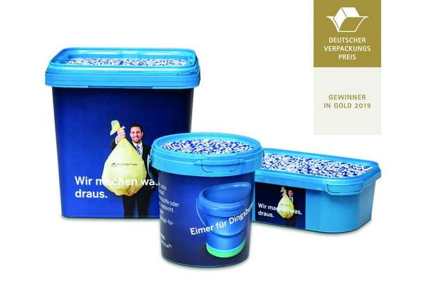 Recycle: Pöppelmann Famac überzeugt mit Universalverpackungen aus Post-Consumer-Material für geschlossene Rohstoffkreisläufe und erhält dafür den Deutschen Verpackungspreis 2019 in der Kategorie „Nachhaltigkeit“.