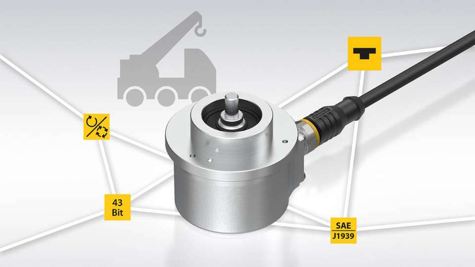 Neu im Drehgeber-Portfolio sind die Single- und Multiturn-Drehgeber mit SAE-J1939-Schnittstelle.