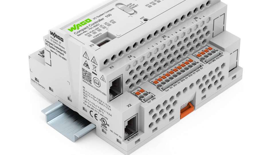 Die I/O-Einheit ist zusammen mit dem Controller in einem kompakten Gehäuse untergebracht und benötigt daher keinen zusätzlichen Platz für weitere Steuerungskomponenten.