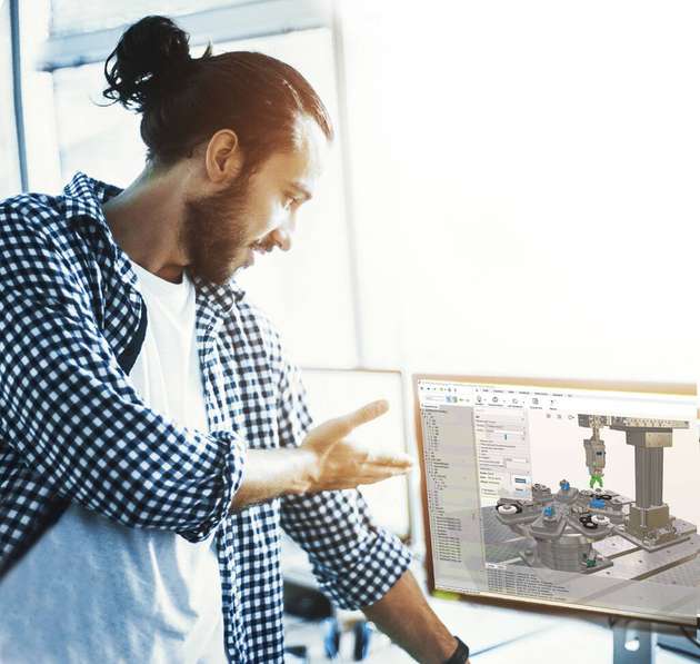 Liegen die Maschinen als Simulationsmodell vor, kann der Prozess im Zusammenspiel mit der Anlage visualisiert und virtuell zum Laufen gebracht werden.