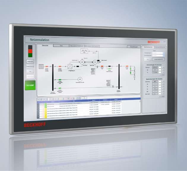 Bedienung und Überwachung der Netznachbildung per TwinCAT HMI