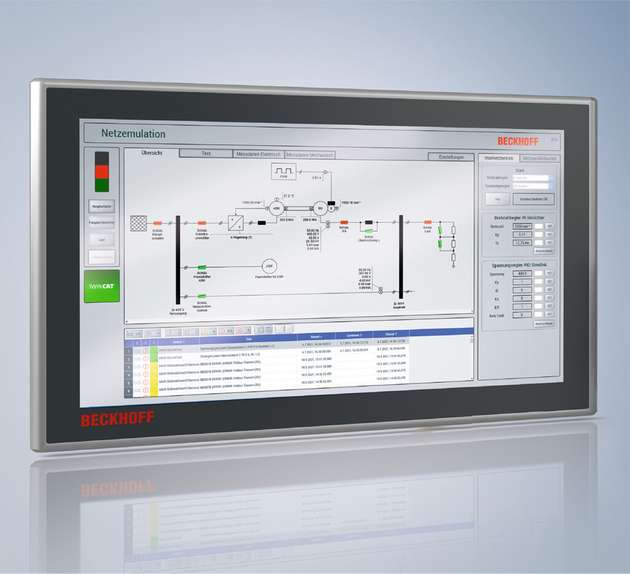 Bedienung und Überwachung der Netznachbildung per TwinCAT HMI