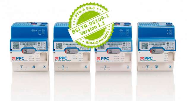 Die Smart Meter Gateways von PPC wurden nach der Technischen Richtlinie BSI TR03109-1 zertifiziert.