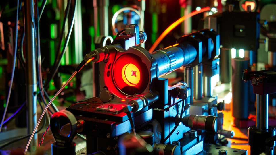 Das Herzstück des Experiments: der optische Mikroresonator realisiert die ‚Photonen-Box‘.