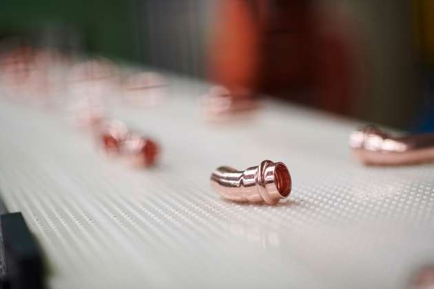 In Großheringen fertigt Viega Rohrverbindungstechnik aus den Werkstoffen Kupfer, Stahl, Edelstahl, Messing, Kunststoff und Rotguss.