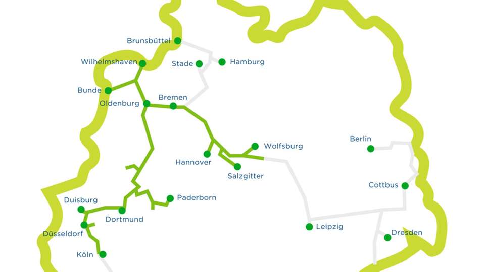 OGE und TES bauen eine CO2-Infrastruktur auf, die allen Interessenten zu gleichen Konditionen angeboten wird. Sowohl das CO2-Startnetz als auch die Ausbaurouten sollen flexibel entsprechend der Transportbedarfe entwickelt werden.