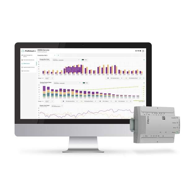 Die Kombination aus IoT-fähigen EMpro-Energiemessgeräten und dem EMMA Service der IIoT-Plattform Proficloud.io bietet Energiemanagern eine übersichtliche Visualisierung von elektrischen Energie- und Leistungsdaten der eingebundenen Geräte.