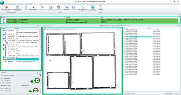 Über die flexible und einfach bedienbare Bildverarbeitungssoftware lässt sich die VMT-Lösung KLT-Handling perfekt an unterschiedliche Randbedingungen anpassen.