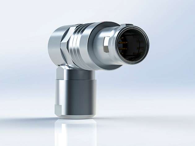 Rundsteckverbinder Y-Circ P Push-Pull mit flexiblem 90-Grad-Kabelabgang