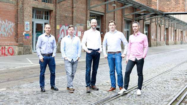 Das Gründerteam v. l.n.r.: Torsten Lorenz, Dr. Dave Ahrens, Christian Koch, Philipp Hahn, Martin Drößiger