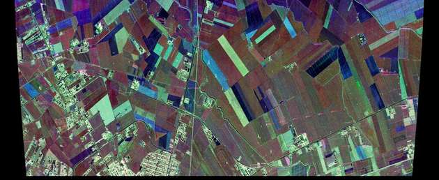 L-Band-Radarbild des Testgebiets bei Foggia
