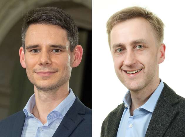 Die Juristen Prof. Dr. Timo Rademacher (links) von der Universität Hannover und Prof. Dr. Thomas Wischmeyer von der Universität Bielefeld leiten die Tagung am Zentrum für interdisziplinäre Forschung.