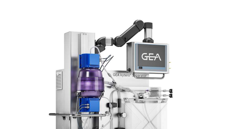 Gea präsentiert auf der Achema in Frankfurt am Main den single-use Gea-Kytero-2000-Separator. Die Messe wird im August stattfinden.