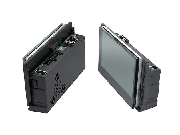 Das HMI Nallino 4.3 OF PCT wird von hinten gegen das Gehäuse verschraubt und lässt sich durch einen einfachen Ausschnitt bedienen – auch Open-Frame-Lösung genannt.