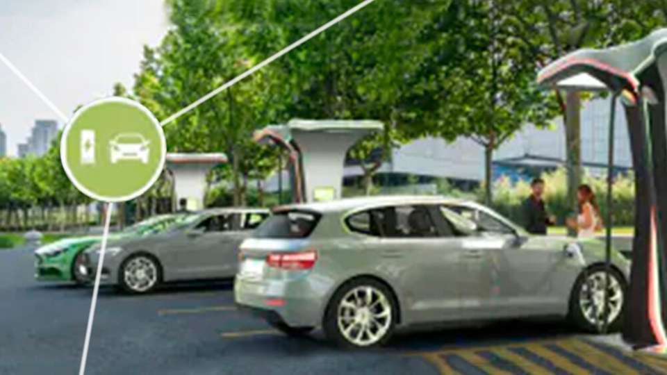 Infineon Technologies Schnelle DC-EV-Ladelösungen Ladesäulen mit über 100 kW Kapazität haben normalerweise einen modularen Ansatz mit gestapelten Untereinheiten.