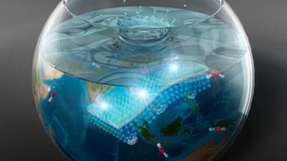 Wasserspaltung mit oberflächenmodifizierten Farbstoff-Niobat-Nanoblättern: Die Oberflächenmodifikation mit einem Isolator und einem anionischen Polymer verbessert die Wasserspaltungsaktivität um nahezu das 100-fache.