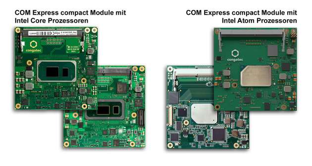 Die beiden Carrier für COM-Express-Compact- und Basic-Module von Congatec können bereits heute in 40 Bestückungsvarianten geliefert werden, beschränkt man sich auf die aktuellen Prozessoren. Mit den langzeitverfügbaren Vorgänger-Modulen kommt man auf sage und schreibe rund 100 Varianten.