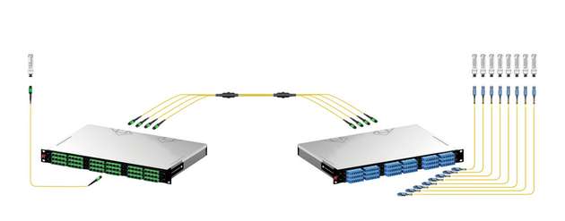 Port Breakout mit MTP-Modul-Kassetten