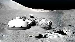 Modell einer Weltraumstation auf dem Mond: Die Technologien, die der Versorgung der Menschen dort dienen, will ERIS weiterentwickeln und auch für mehr Ressourceneffizienz auf der Erde nutzen.