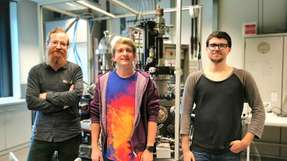 Die Nachwuchswissenschaftler des TU Wien Teams (v.l.n.r.): Johannes Zeininger, Philipp Winkler, Maximilan Raab konnten den Prozess in Echtzeit verfolgen.