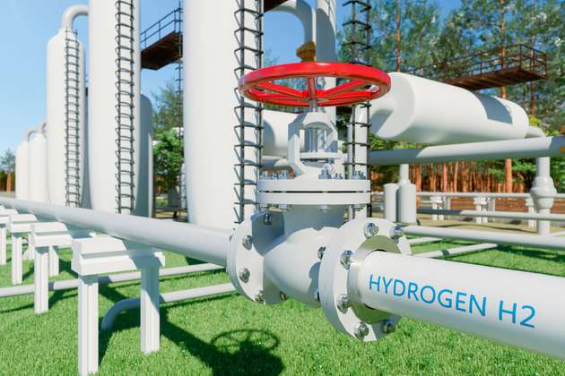 Wasserstoffrohrleitungssystem zur Wasserstoffverteilung und Lagertanks zur Lagerung des grünen Treibstoffs