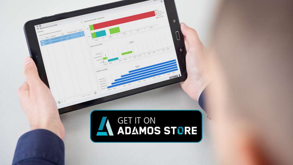 Die Apps von MPDV dienen der Analyse von Maschinendaten und sind jetzt im Adamos Store erhältlich.