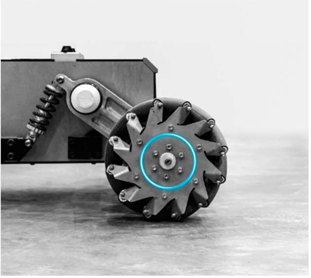 Mecanum-Räder ermöglichen eine Änderung der Fahrtrichtung in mehreren Dimensionen gleichzeitig und bieten eine extrem Beweglichkeit der Fahrzeuge.